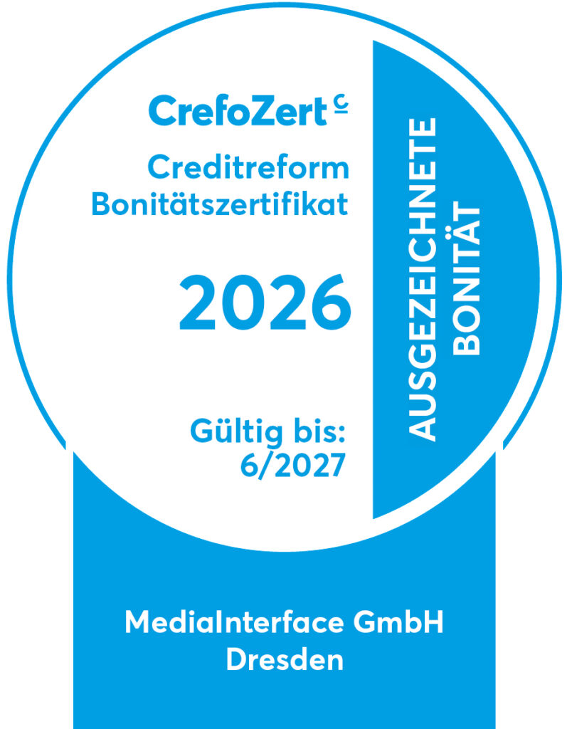 Zertifikat CrefoZert - Bonitätszertifikat 2026 - Gültig bis 06/2027